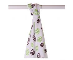 XKKO bmb09 0033 A Couche Serviettes à langer Bambou, allaiter, comme tapis ou couverture légère, couches 90 x 100 cm, VERT