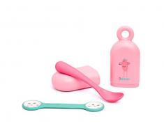 Suavinex Etui + Cuillère + Attache-Serviette Rose