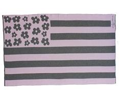 Lorena Canals Couverture en laine Fleurs (Rose/Gris)