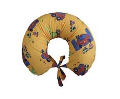 merrymama-fodera rechange pour coussin allaitement cm 130, voiture jaune