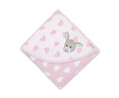 Sterntaler Serviette de bain à capuche Emmi Girl, Âge: à partir de 0 Mois, 80 x 80 cm, Rose