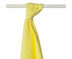 XKKO bmb09 lo-0002 a Couche Serviettes à langer Bambou, allaiter, comme tapis ou couverture légère, couches 90 x 100 cm, JAUNE