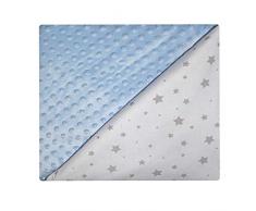 Sevira Kids - Couverture plaid - Bébé et Enfant - Minky - Ultra Douce - Fabriqué en Europe - Entretien Facile - Cadeau Naissance Naissance - Bleu