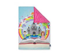 Pepi Leti 685843716112 Couverture pour bébé Motif Fuchsie Minky Multicolore 100 x 75 cm