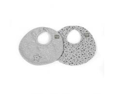 Walking Mum Stars Be Lot de 2 bavoirs unisexes Gris