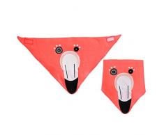 LES DEGLINGOS Bandana Bavoir Flamingos le Flamant Rose