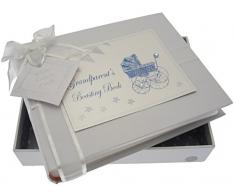 White Cotton Cards Toys Range S Boasting Book Album de petite taille (Bleu Landau et fanions)