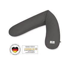 Julius Zöllner4661040537 Coussin dallaitement, coussin de grossesse, garnissage en flocons très confortable et souple (Anthracite) Env. 180 cm