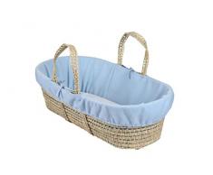 Clair de Lune Doublure en polaire pour couffin en osier Bleu