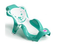 OKBABY Buddy - Transat Anatomique avec Assise en Gomme Anti-dérapante pour le Bain des Nouveaux-nés 0-8 Mois (8 kg) - Turquoise