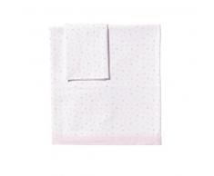 Petit Praia Parure de Lit 60 + Drap Housse + Taie dOreiller Estrellas Rosa