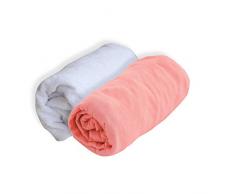 PMP Set de Alèse Polyuréthane + Drap Housse Pêche 70 x 140 cm