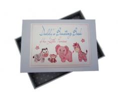 White Cotton Cards Petit album photo avec titre en anglais Daddys Boasting Book Rose