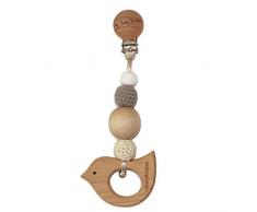 By Baby Bubbles ST02-WTBI Hochet pour poussette, bois et bleu