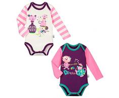 Lot de 2 bodies manches longues bébé fille Dinette - Taille - 9 mois (74 cm)