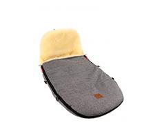 Kaiser Chancelière à Adaptée pour Modèle Bugaboo & Joolz en Peau dAgneau Nature Anthracite Mélange