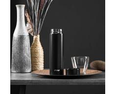 Reer ColourDesign Bouteille isotherme en acier inoxydable 350 ml – Petit format pratique Idéal pour bébé Noir