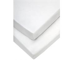 Mamas and PapasDrap housse pour lit de bébé (70 x 142 cm, Aqua, lot de 2)