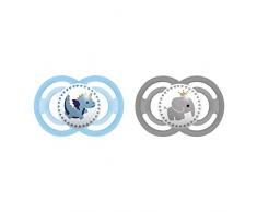 MAM 99953400 Bébé Article Tétine Parfaite en Silicone pour Garçon, 6-16 Mois, sans BPA, Lot de 2, Couleur/Modèle Assorti