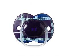 Tommee Tippee Sucette Little London, Tétine Réversible, 6-18 mois, Sans BPA, Bleu Marine