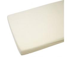 4 X pour enfant/Junior Lit Drap-housse en jersey Crème 140 cm x 70 cm