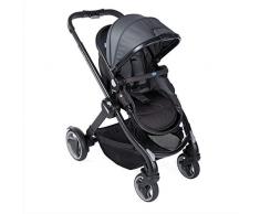Chicco Fully Single Poussette 2 en 1 Transformable, Chaise et Nacelle Noir