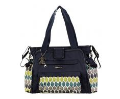 Kalencom Nola Sac à langer Plumes Bleu marine