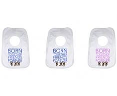 Bavoir bébé Born Ensemble Friends Forever – Triplets – Garçon garçon fille