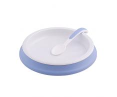 Esska Start Assiette et Cuillère (Bleu/Blanc)