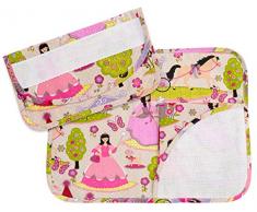 Filet Set petit déjeuner pour crèche en coton set de table américain avec serviette et sachet porte-serviettes avec insert en toile Aïda à broder 100% Made in Italy - 200 g
