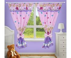 Superbes rideaux décoratifs pour chambre de bébé assortis avec nos parures de lit pour chambre denfant (rose)