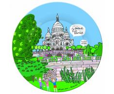 PARIS SB922G Assiette à dessert Motif Montmartre