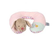 Nattou Coussin de Nuque Chien Lali, À Partir de 3 Mois, Iris et Lali, 25 x 23 x 11 cm, Beige/Rose