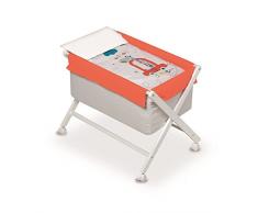 pirulos 28130014 – Berceau Pliable Ciseaux naturel motif big car, 68 x 90 X71 cm, blanc et gris