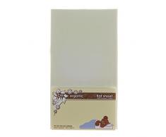 DK Glovesheets Drap plat pour lit bébé et lit bébé Crème bio