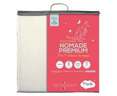 PTIT LIT Matelas de Voyage Bébé-Pliant-60x120 cm-Epaisseur 7 cm : Moelleux et Confortable-Pliable : Idéal pour Couchage dappoint-Déhoussable-Oeko Tex-Fabrication Française, Blanc, 60x120x7