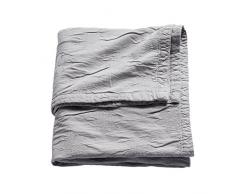 Sonnenstrasse 11 - Couverture pour bébé tissé Floral Gris 120x150 cm, 65% coton & 35% chenille - intérieur velours