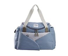 BÉABA, Sac à Langer Sydney II, Modulable, Grande contenance, Rangements multiples, Grand espace à langer cocoon, Pochette repas isotherme, Système attache poussettes, Anses transport, Bleu