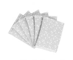 Babybay 100864 Tour de lit Ultrafresh en piqué Convient pour Le modèle Original, Gris Perle avec étoiles Blanches, Multi Color, Taille Unique