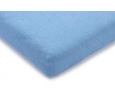 Julius Zöllner Drap-Housse pour Matelas de Parc - Uni Bleu Clair - 68/90 cm - 95/95 cm