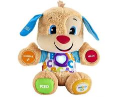 Fisher-Price Puppy Eveil Progressif jouet bébé, peluche interactive, plus de 50 chansons et 3 niveaux dapprentissage, version française, 6 mois et plus, FPM44