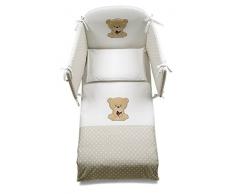 Italbaby Petit amis amovible Couette, Blanc, 5 pièces