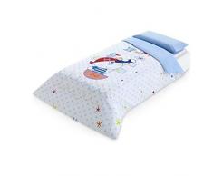 pirulos Pirate – Housse de couette et taie doreiller, 160 x 260 cm, Couleur Bleu