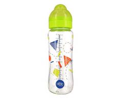 dBb Remond Biberon Verre L.O Motif Géométrie Système Vert Translucide 330 ml