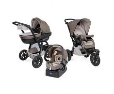 Chicco - Trio Activ3, Poussette Combinée 3 en 1 - Dove Grey