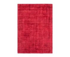 Lalee Tapis Effet Soie en Viscose Fait Main Premium 500 Red 200x290cm Dintérieur, Rouge