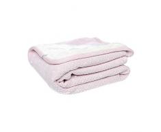 Noukies Tricoloudoux Couverture Rose Cocon Silver 100 x 140 1 Unité