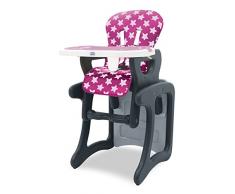 Asalvo Chaise Haute pour Bébé Etoiles Rose