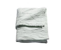 Sonnenstrasse 11 - Couverture pour bébé tissé Floral Menthe 75x100 cm, 65% coton & 35% chenille - intérieur velours