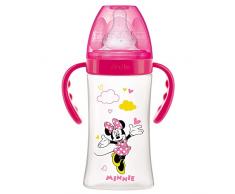 dodie Initiation+ Biberon Anti-Colique avec Anses Tétine Ronde 3 Vitesses Débit 2 Minnie Fuchsia 6+ Mois 270 ml